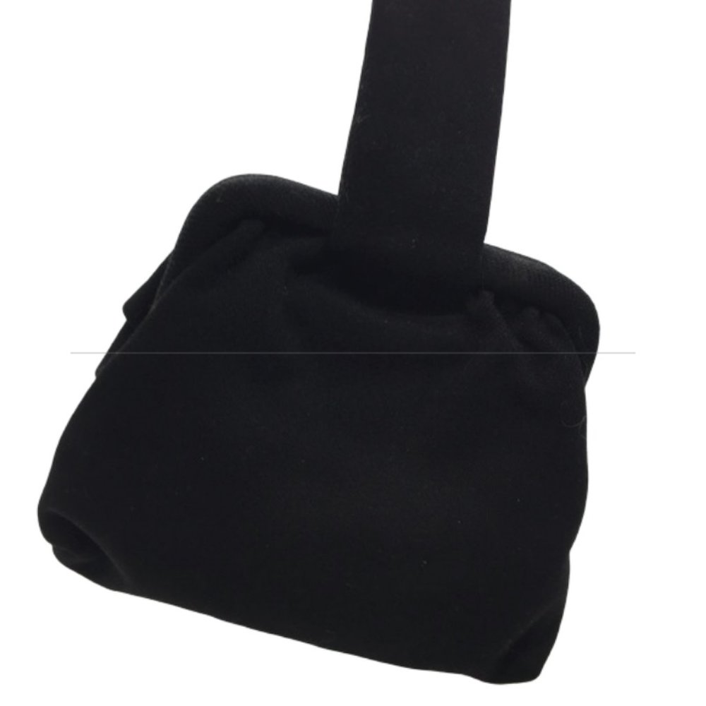 Vintage Black Ruffled Evening Bag